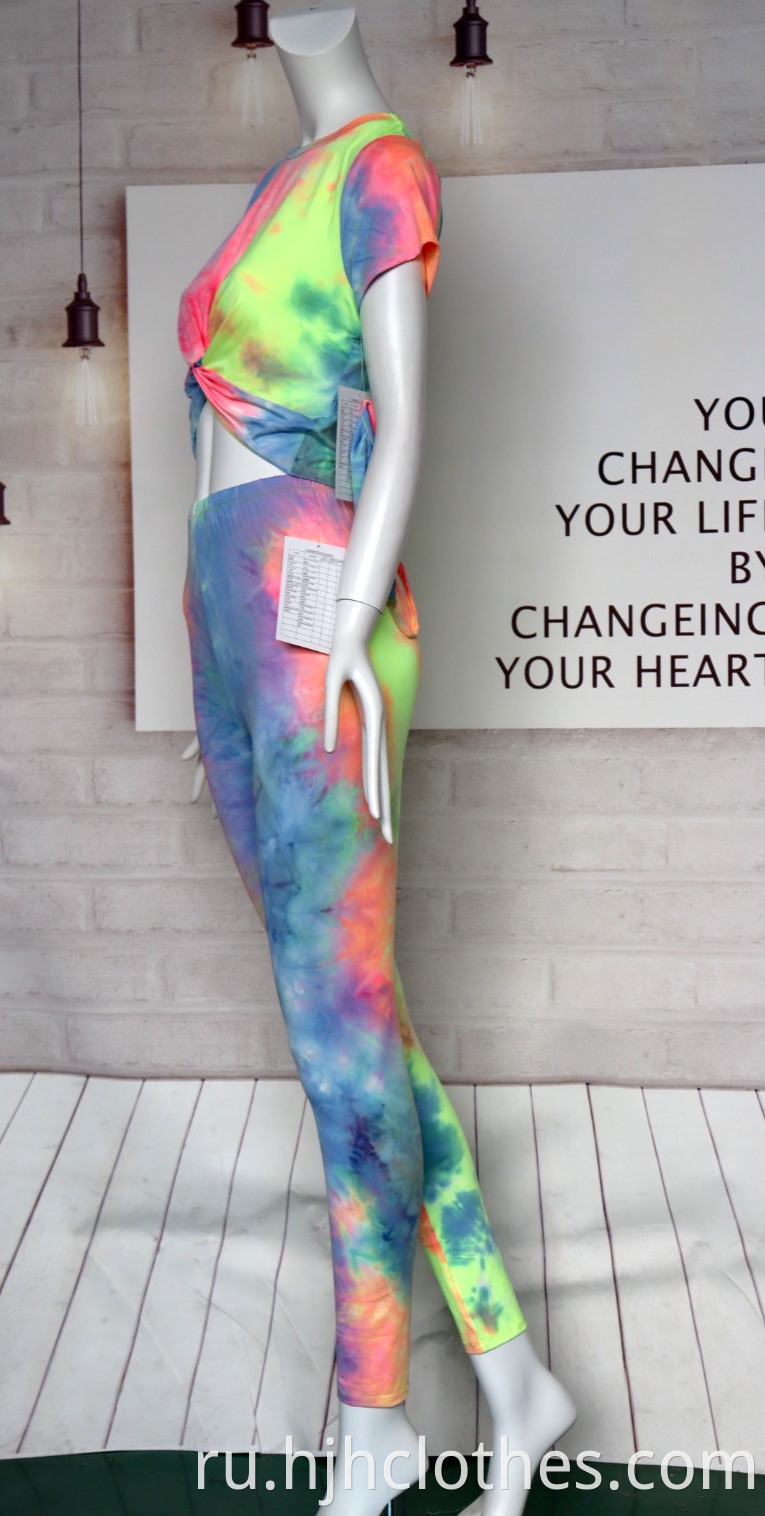 DTY Tie-die Fabric Women Suit